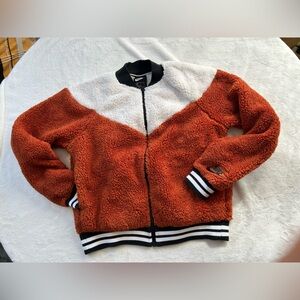 Nike Sherpa Bomber Style Fleece Zip Front Jacket Women’s Sz S